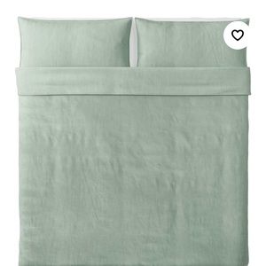 Light green king duvet cover